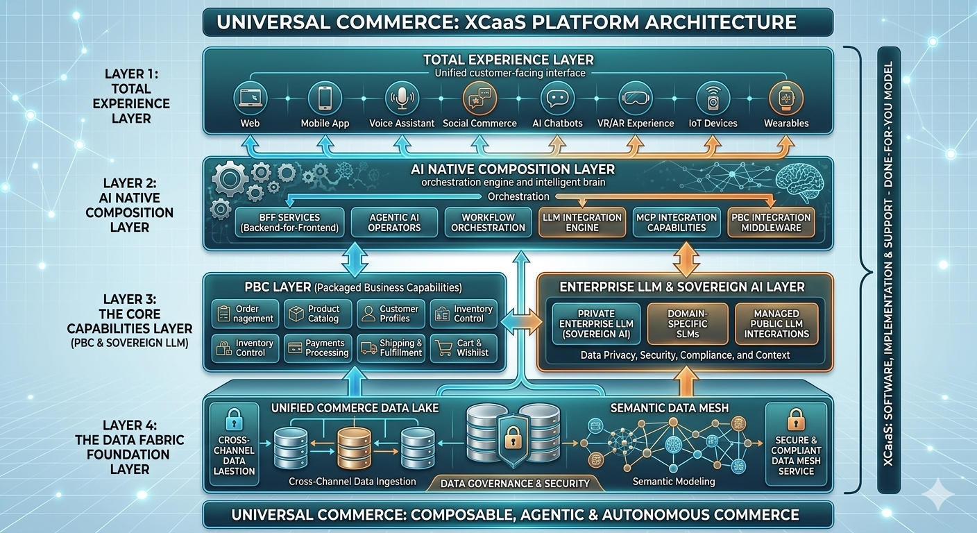 Universal Commerce XCaaS Solution Architecture diagram